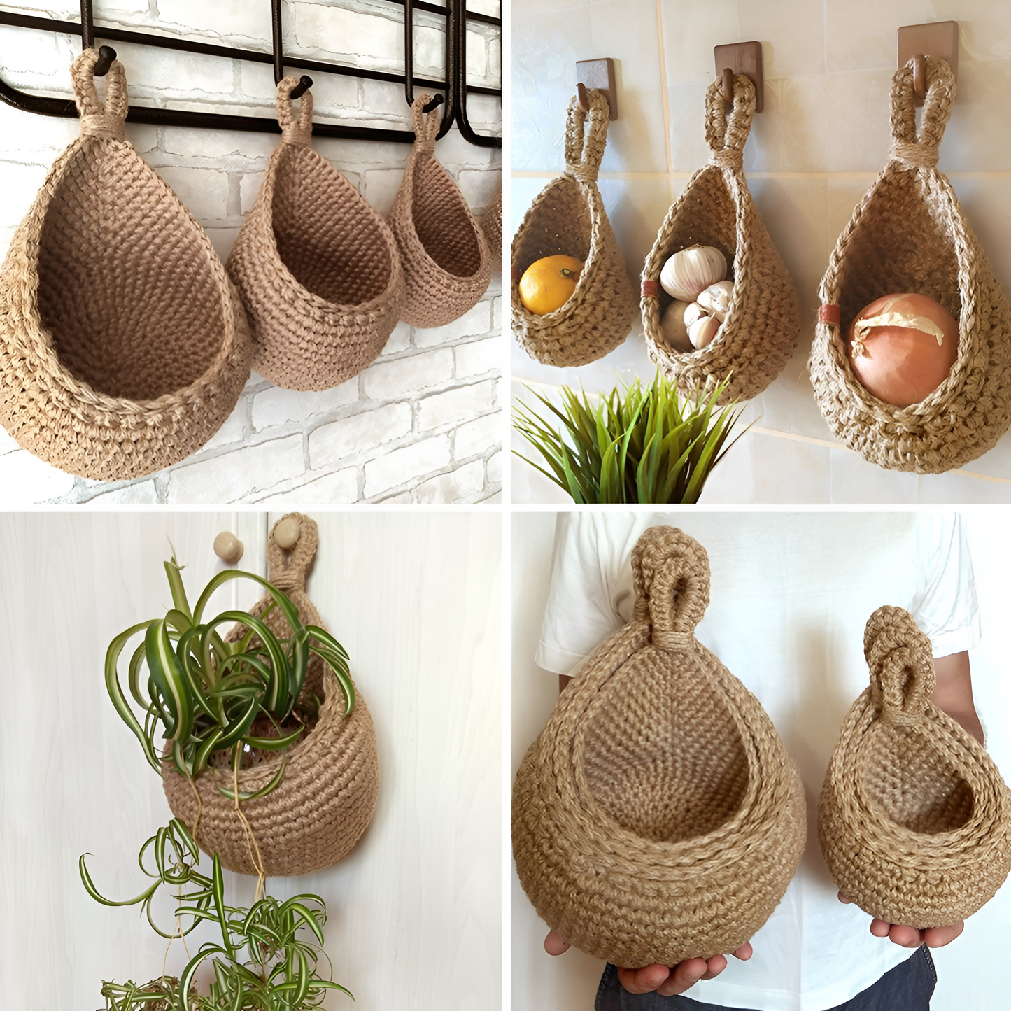 Bora Boho Hangmand - Handgeweven Jute, Duurzaam Design 1