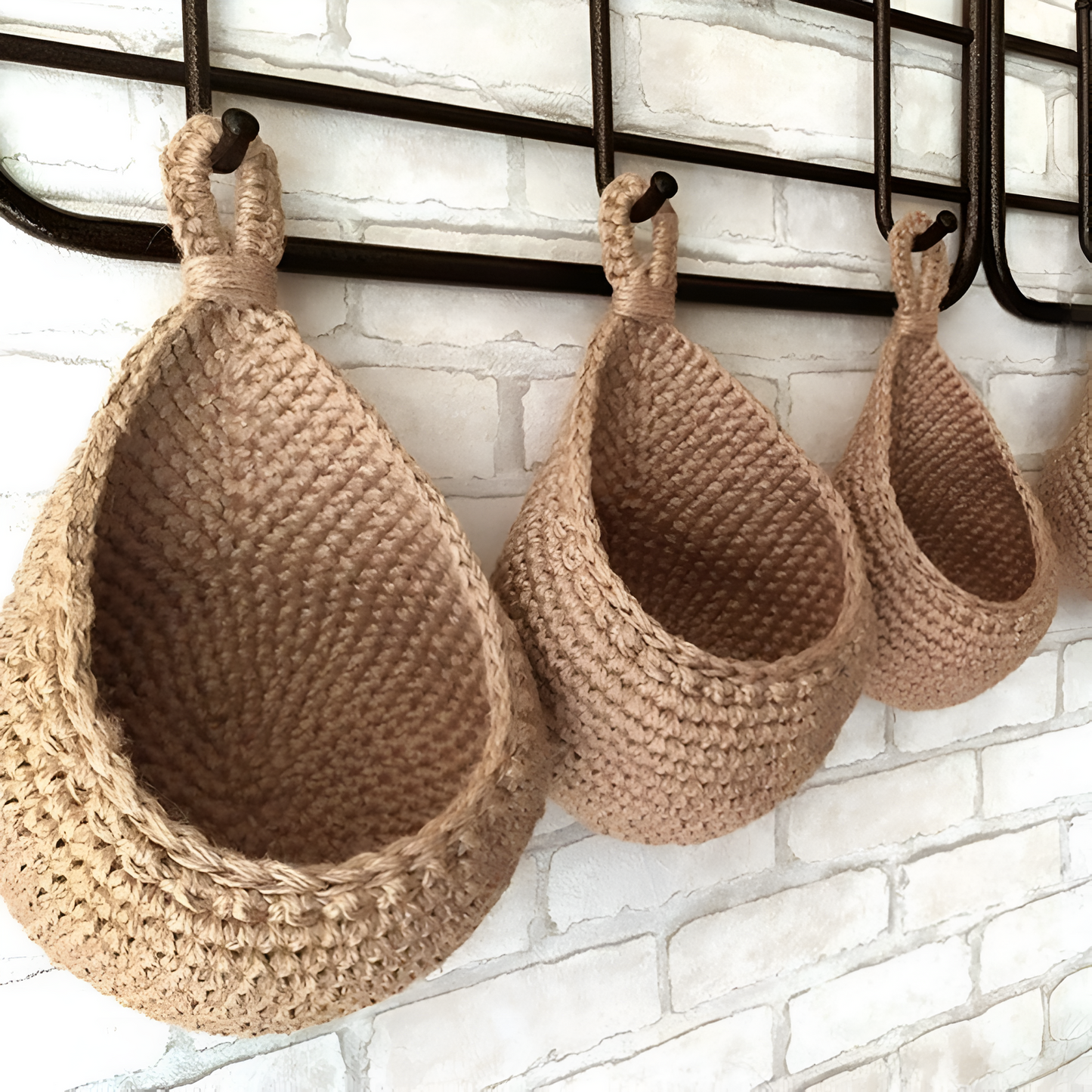 Bora Boho Hangmand - Handgeweven Jute, Duurzaam Design 3