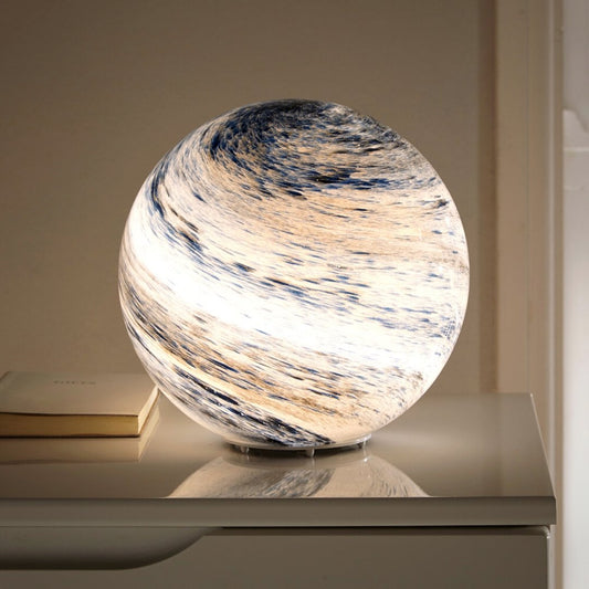 Boreas Tafellamp - Glaslook Met Wervelpatroon, Drie Kleurtemperaturen 0