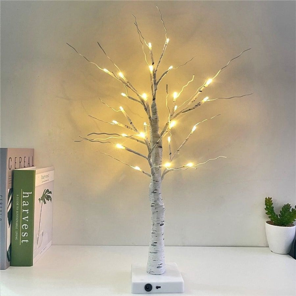 Boven Berkenboomdecor - LED Verlichting, USB Aangedreven 1