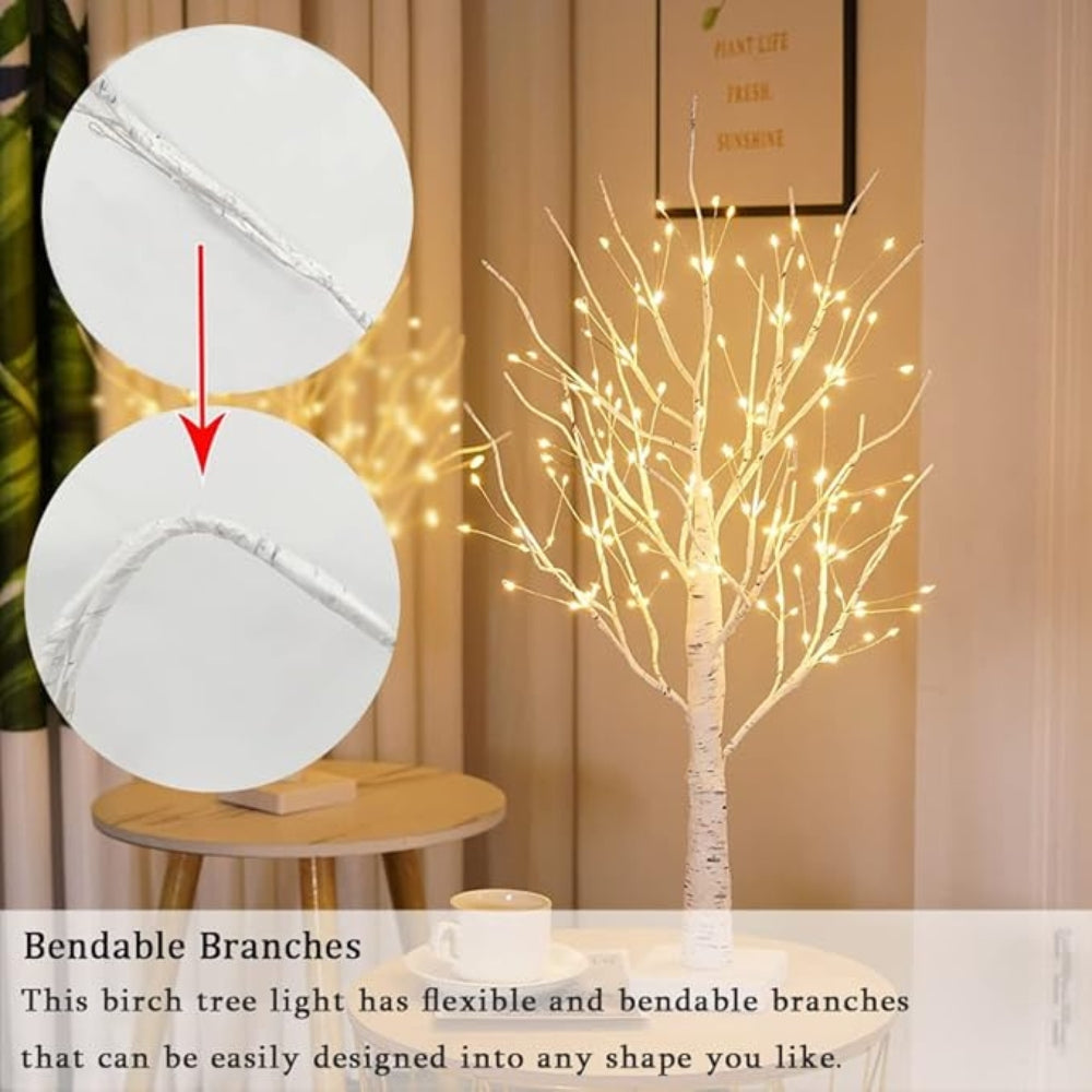 Boven Berkenboomdecor - LED Verlichting, USB Aangedreven 2