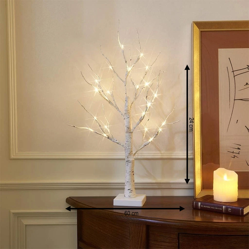 Boven Berkenboomdecor - LED Verlichting, USB Aangedreven 5