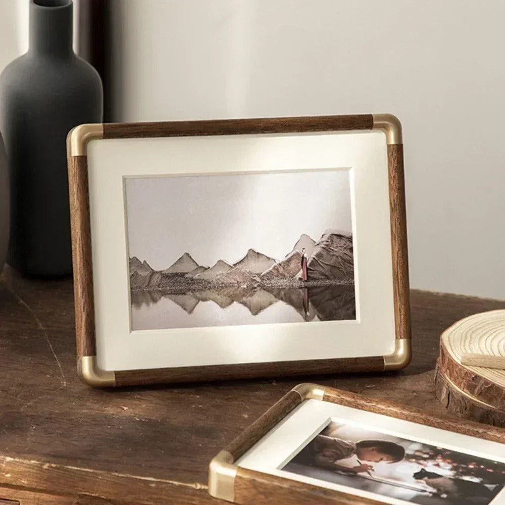 Bram Fotolijst - Massief Hout met Messing Accenten, Vrijstaand 4