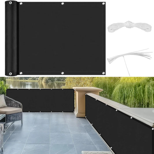 BreezeGuard Privacy Scherm - Weerbestendig Polyester voor Balkon en Terras 0