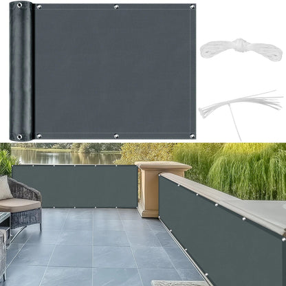 BreezeGuard Privacy Scherm - Weerbestendig Polyester voor Balkon en Terras 8