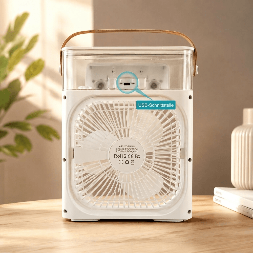 Breeze Luchtkoeler - Compact 2-in-1 USB Ventilator en Bevochtiger 4