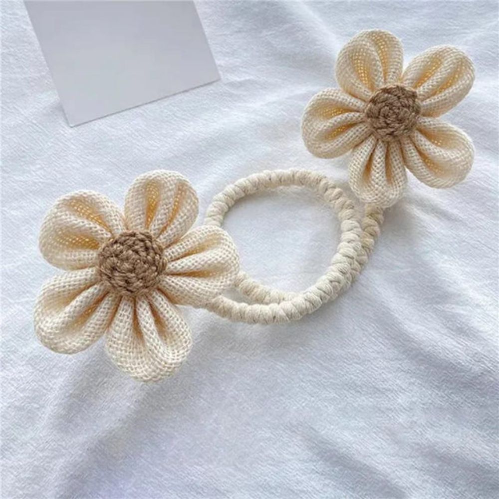 Brielle Gordijnbinders Set - Henneptouw, Elegant Bloemdesign 5