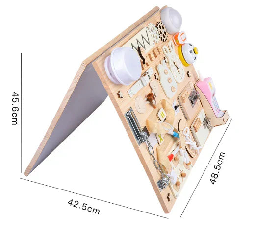 4Little™ -  Montessori handgemaakte Activiteitenbord - Hout sensory speelgoed