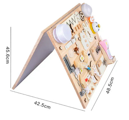 4Little™ -  Montessori handgemaakte Activiteitenbord - Hout sensory speelgoed