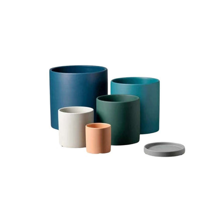 TerraNest™ – Tijdloze Keramische Bloempot met Schotel – Elegante Plantenpot Voor Binnen