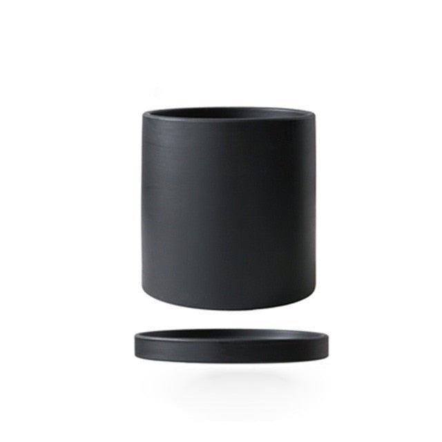TerraNest™ – Tijdloze Keramische Bloempot met Schotel – Elegante Plantenpot Voor Binnen