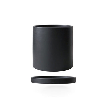 TerraNest™ – Tijdloze Keramische Bloempot met Schotel – Elegante Plantenpot Voor Binnen