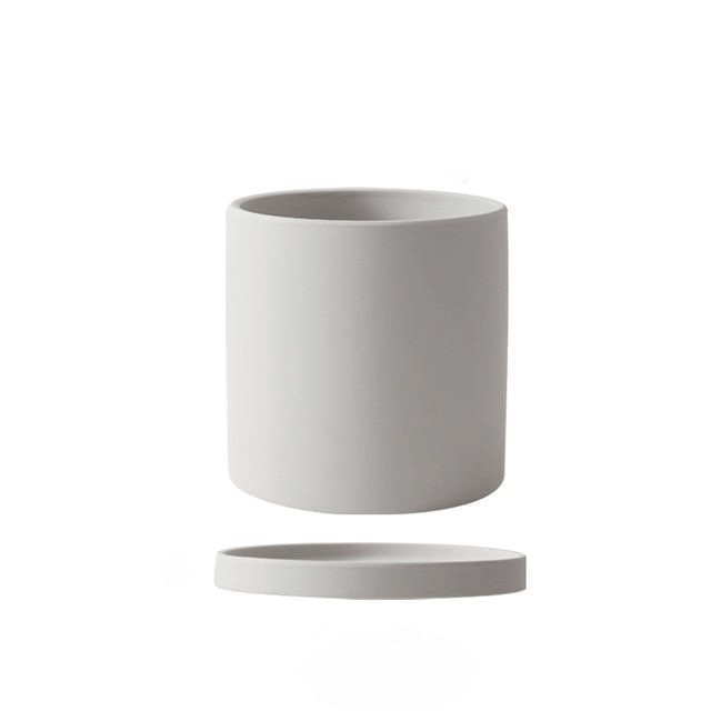 TerraNest™ – Tijdloze Keramische Bloempot met Schotel – Elegante Plantenpot Voor Binnen