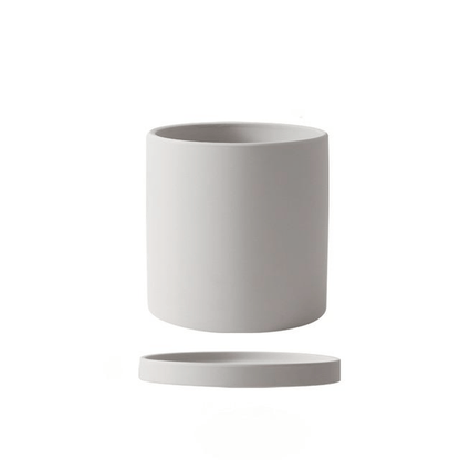 TerraNest™ – Tijdloze Keramische Bloempot met Schotel – Elegante Plantenpot Voor Binnen