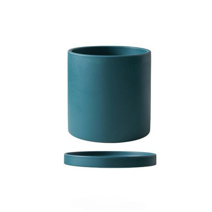 TerraNest™ – Tijdloze Keramische Bloempot met Schotel – Elegante Plantenpot Voor Binnen