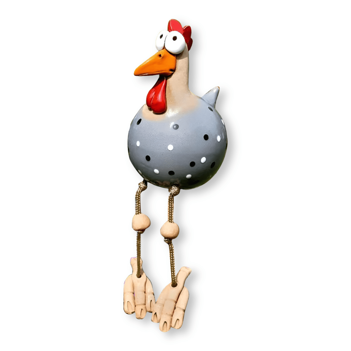 ChickCharm™ – Vrolijk Kipbeeldje met Grote Ogen – Tuin Decoratie Beeld