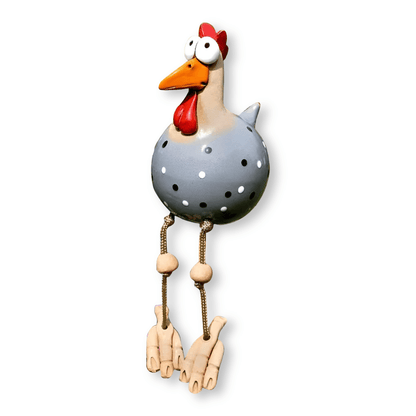 ChickCharm™ – Vrolijk Kipbeeldje met Grote Ogen – Tuin Decoratie Beeld