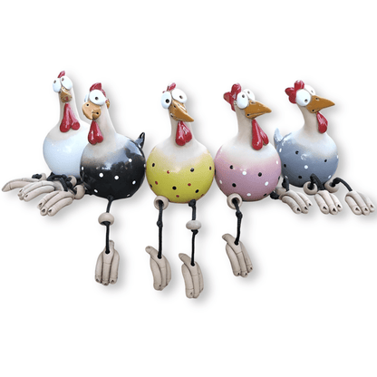 ChickCharm™ – Vrolijk Kipbeeldje met Grote Ogen – Tuin Decoratie Beeld