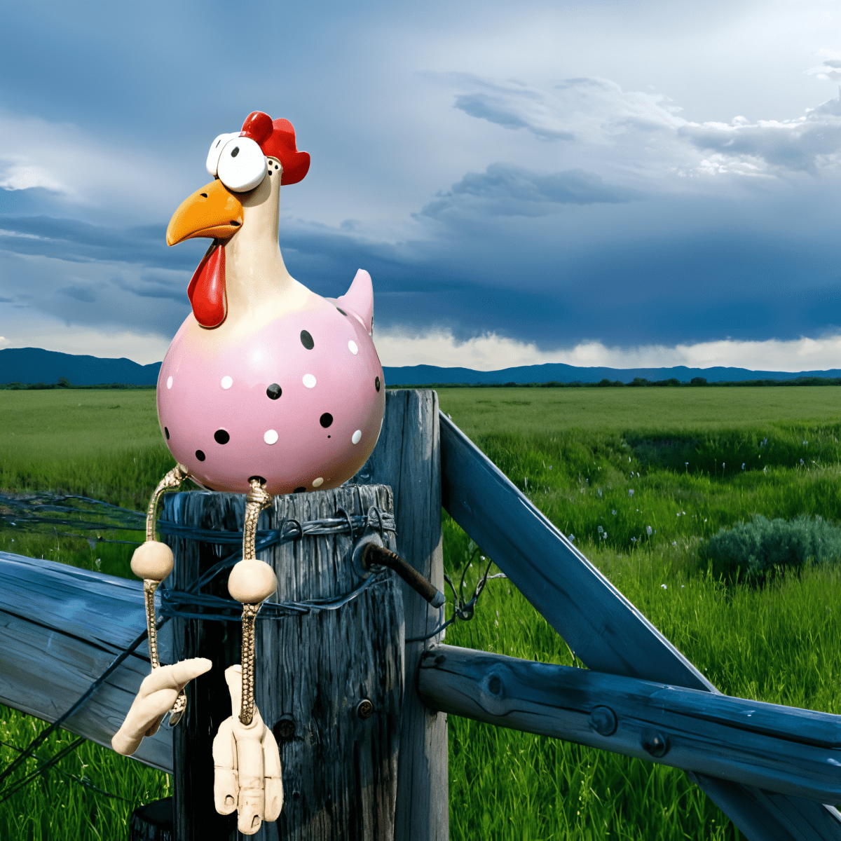 ChickCharm™ – Vrolijk Kipbeeldje met Grote Ogen – Tuin Decoratie Beeld