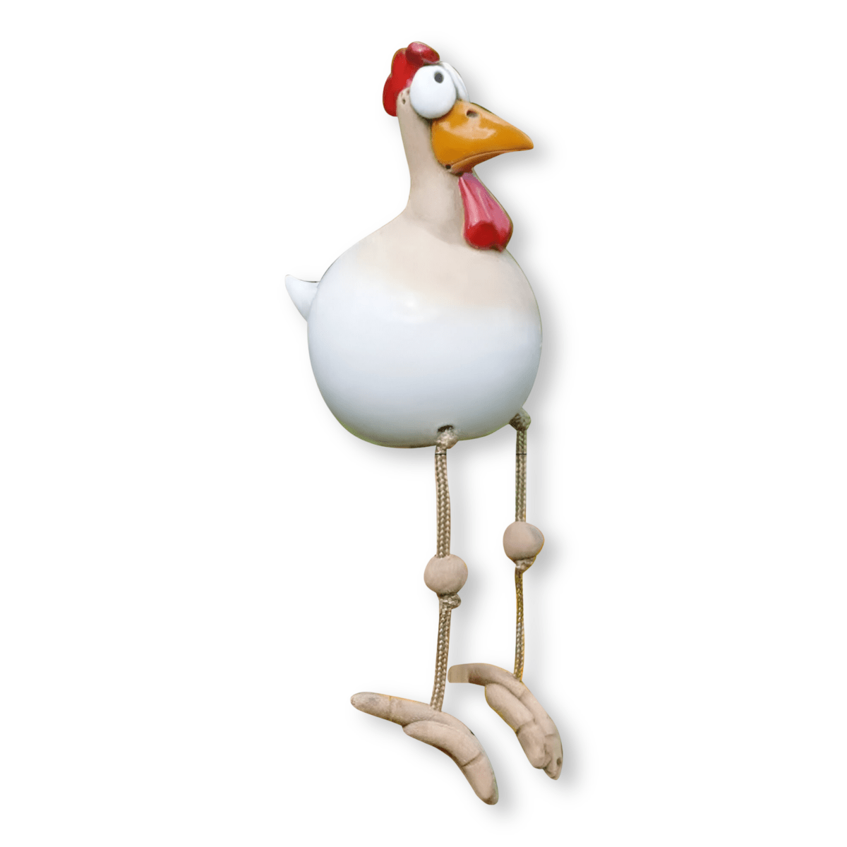 ChickCharm™ – Vrolijk Kipbeeldje met Grote Ogen – Tuin Decoratie Beeld