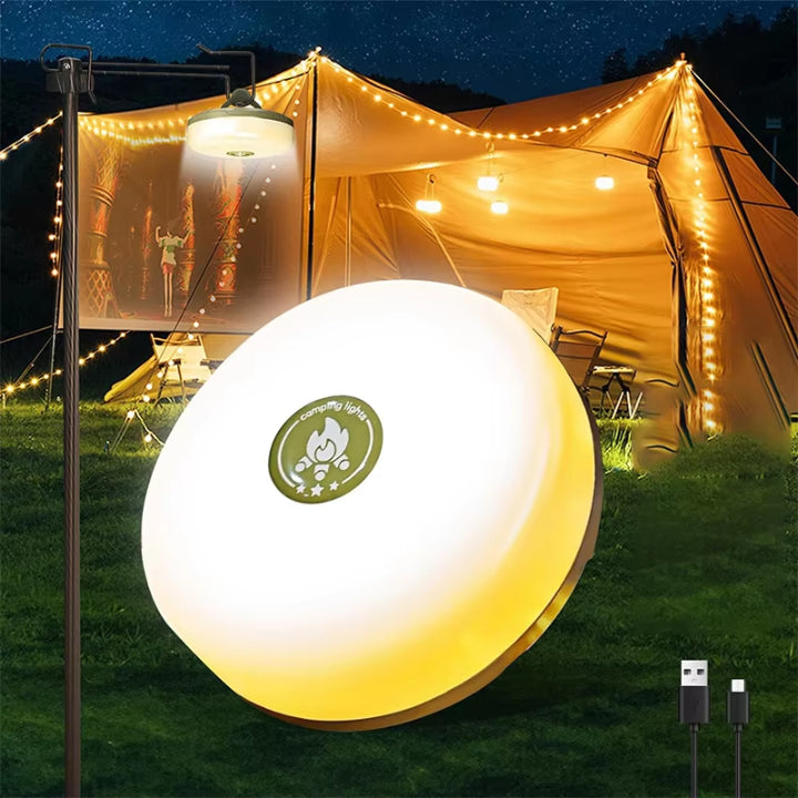 Caleo Campinglamp - 4-in-1 LED met RGB Lichtketting en Powerbank 4