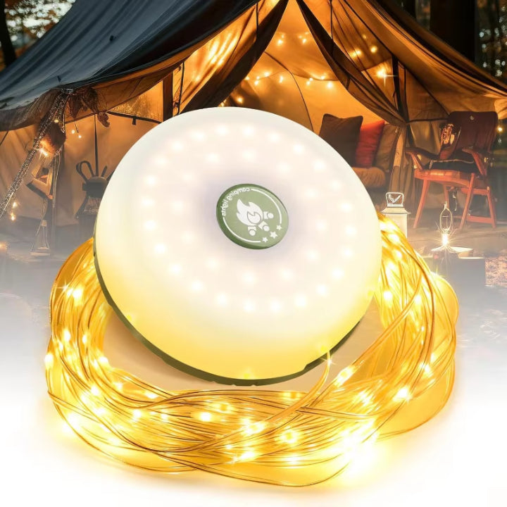 Caleo Campinglamp - 4-in-1 LED met RGB Lichtketting en Powerbank 5