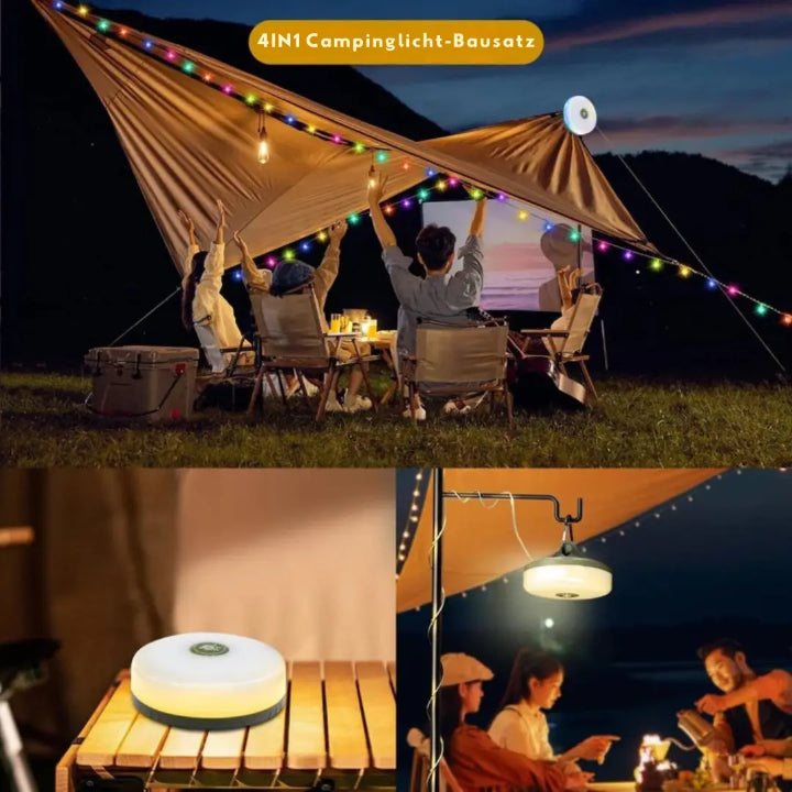 Caleo Campinglamp - 4-in-1 LED met RGB Lichtketting en Powerbank 6
