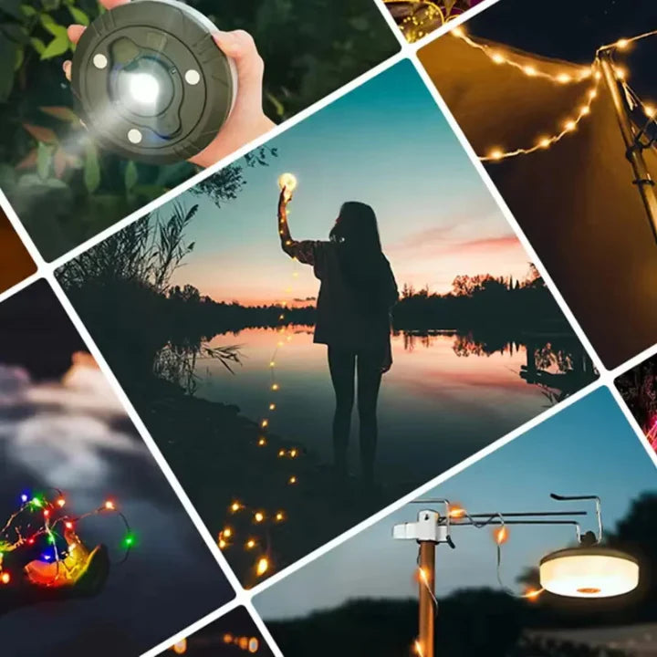 Caleo Campinglamp - 4-in-1 LED met RGB Lichtketting en Powerbank 7