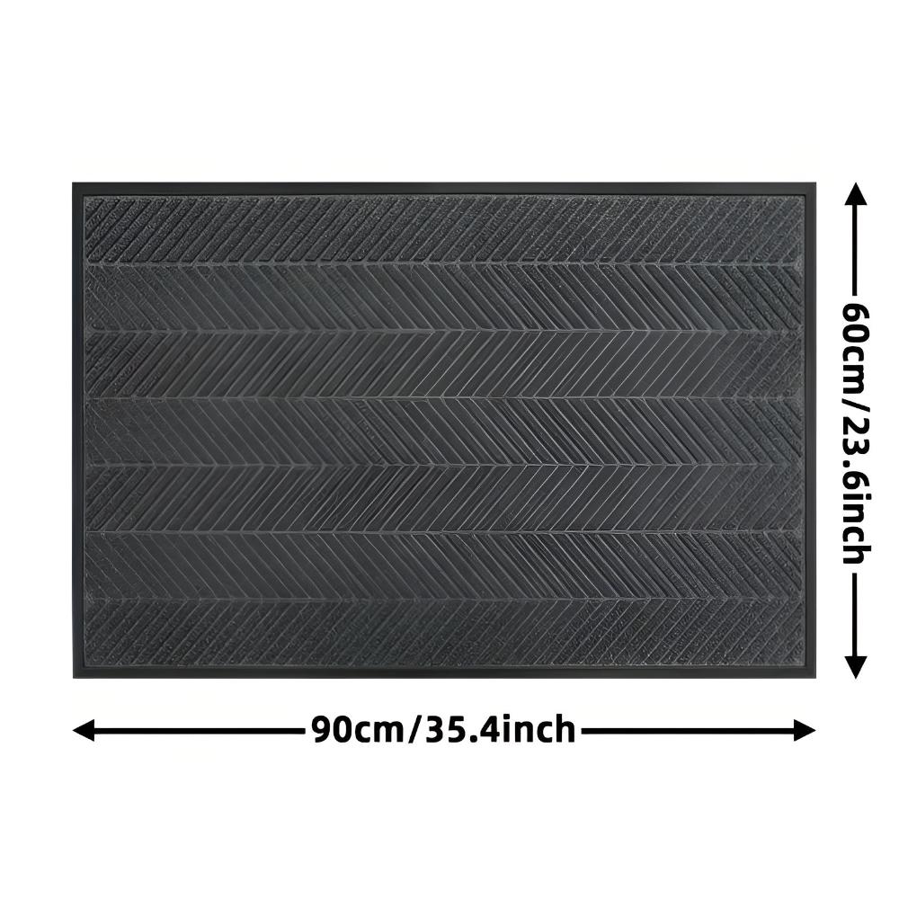 Caleo Deurmat - Antislip, Duurzaam Chevron Design 0