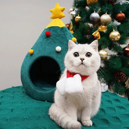 Calyra Kattenbed - Pluche, Feestelijk Kerstboomdesign 5