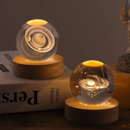 Celestio Sfeerlamp - 3D Gegraveerd, Warm Wit LED 3