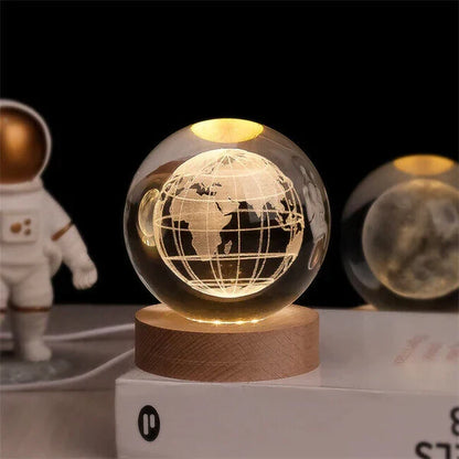 Celestio Sfeerlamp - 3D Gegraveerd, Warm Wit LED 4