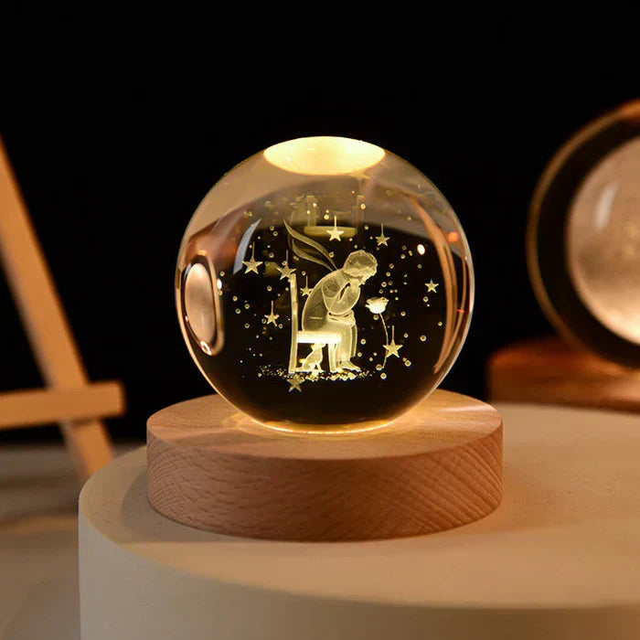 Celestio Sfeerlamp - 3D Gegraveerd, Warm Wit LED 8