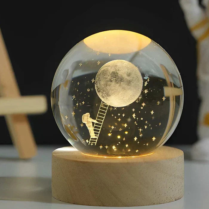 Celestio Sfeerlamp - 3D Gegraveerd, Warm Wit LED 9
