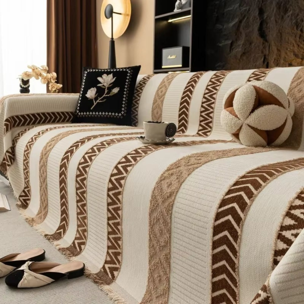 Cero Sofa Cover - Chenille, Chevron Patroon 2
