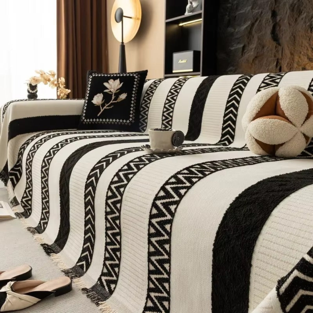 Cero Sofa Cover - Chenille, Chevron Patroon 4
