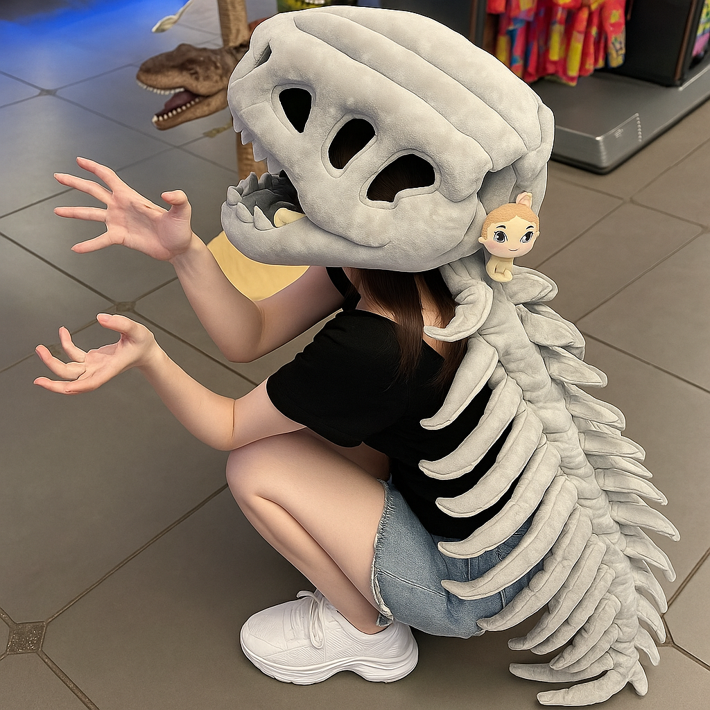 DinoBones™ – Realistisch Dino Skelet Kostuum – Fantasierijk Verkleedspel