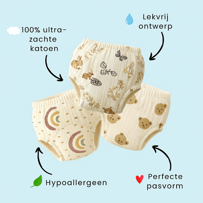 PottyPals™ – Herbruikbare Pottytrainer van Katoen – Peuter Training Broekje