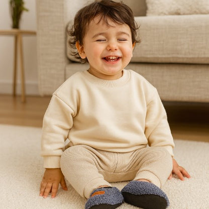 VoetWolk™ – Biokatoenen Babyslofjes – Zachte Eerste Stapjes