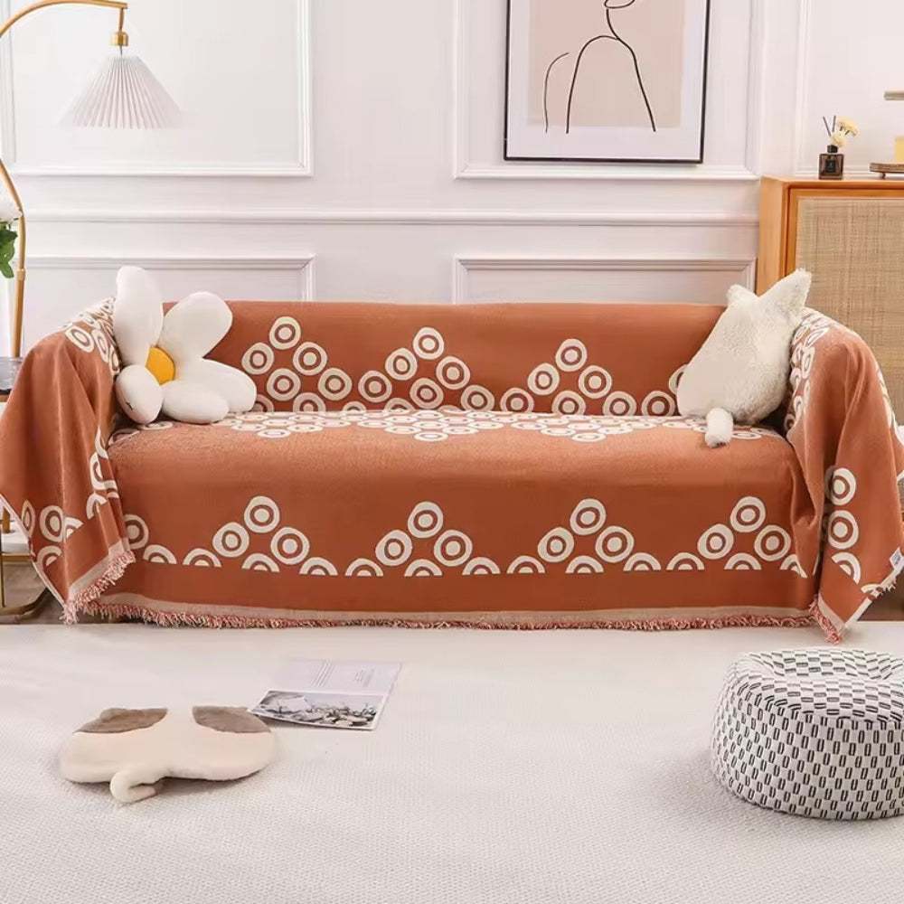 Cira Bankhoes - Zachte Chenille, Scandinavisch Design met Cirkelmotief 1