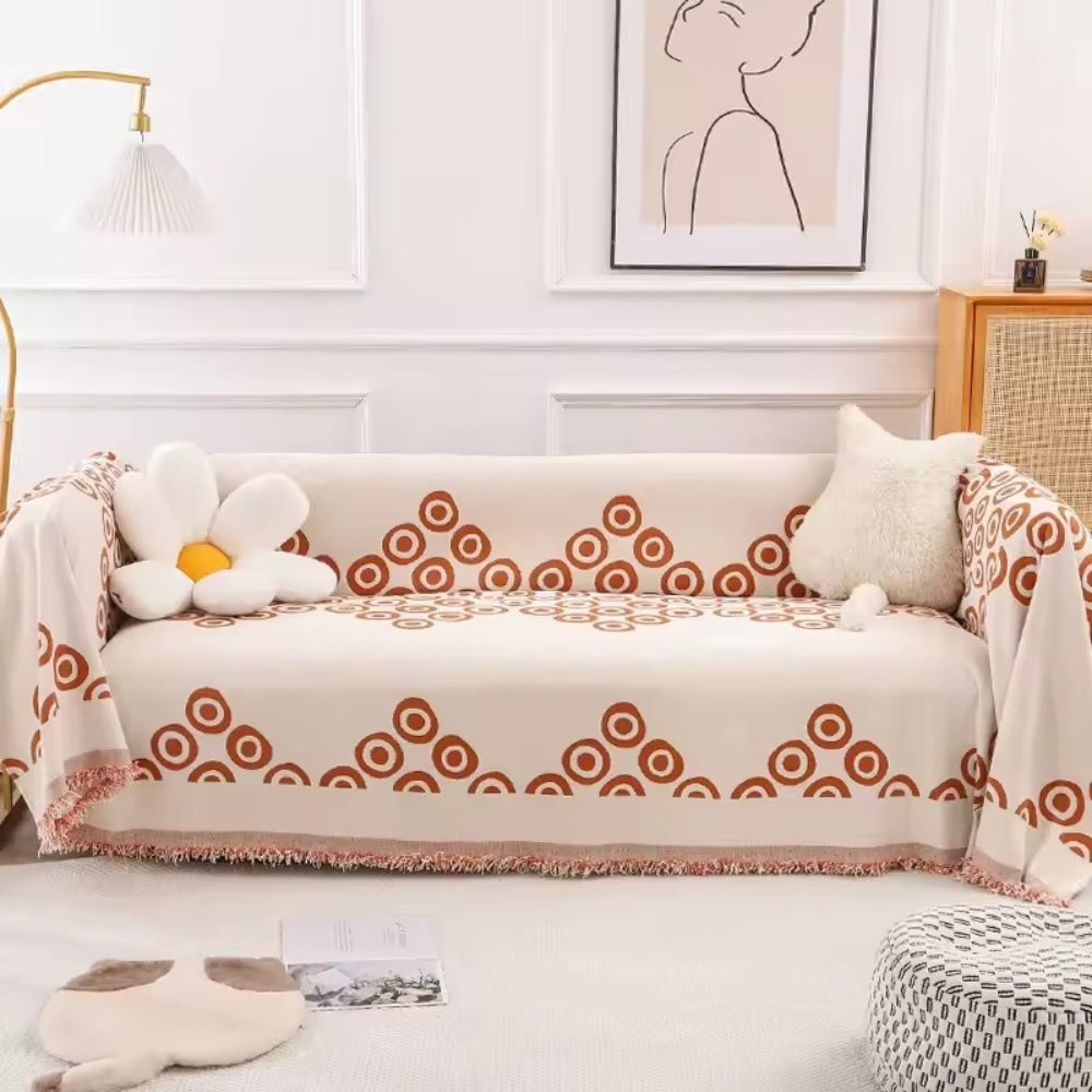 Cira Bankhoes - Zachte Chenille, Scandinavisch Design met Cirkelmotief 2