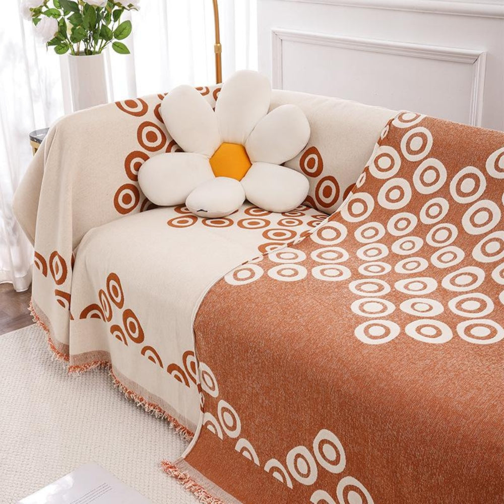 Cira Bankhoes - Zachte Chenille, Scandinavisch Design met Cirkelmotief 3