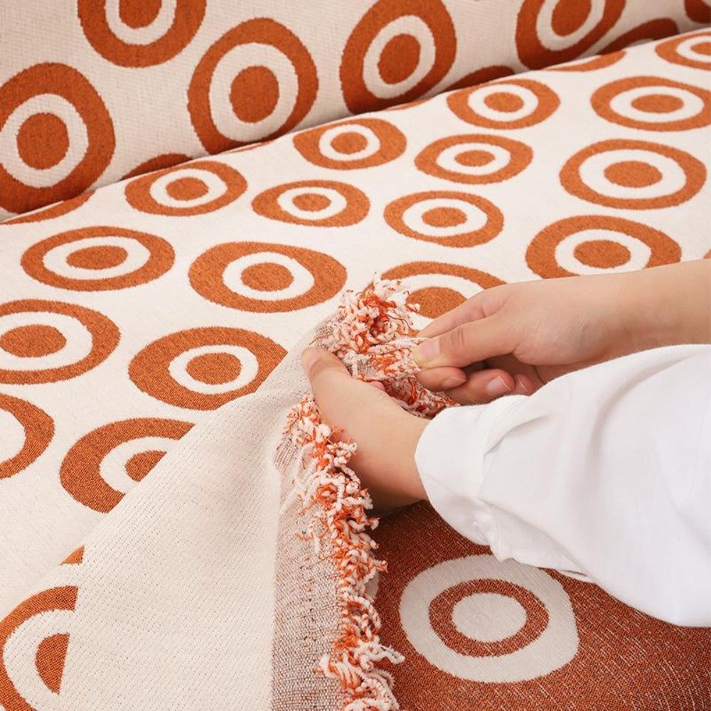 Cira Bankhoes - Zachte Chenille, Scandinavisch Design met Cirkelmotief 4