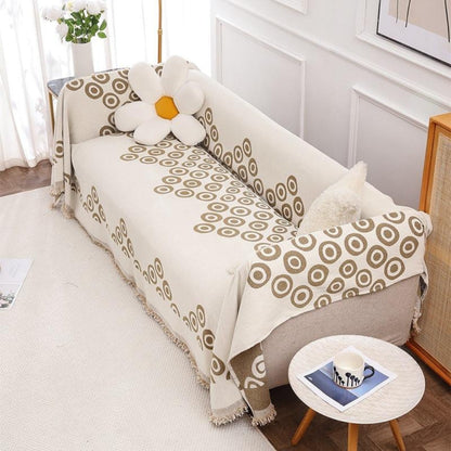 Cira Bankhoes - Zachte Chenille, Scandinavisch Design met Cirkelmotief 6