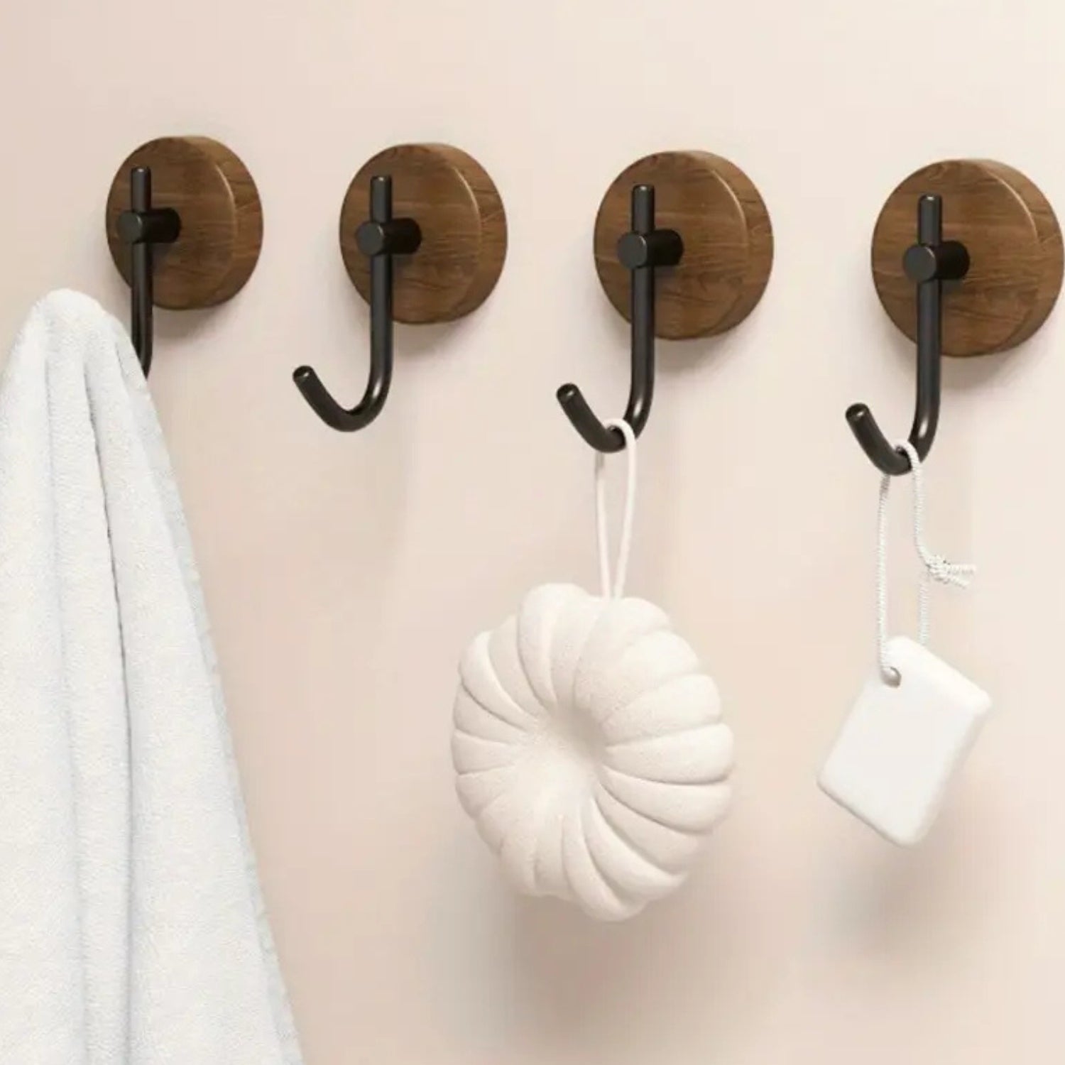 Ciro Muurhaak - Houten, Zelfklevend Ronde Design 1