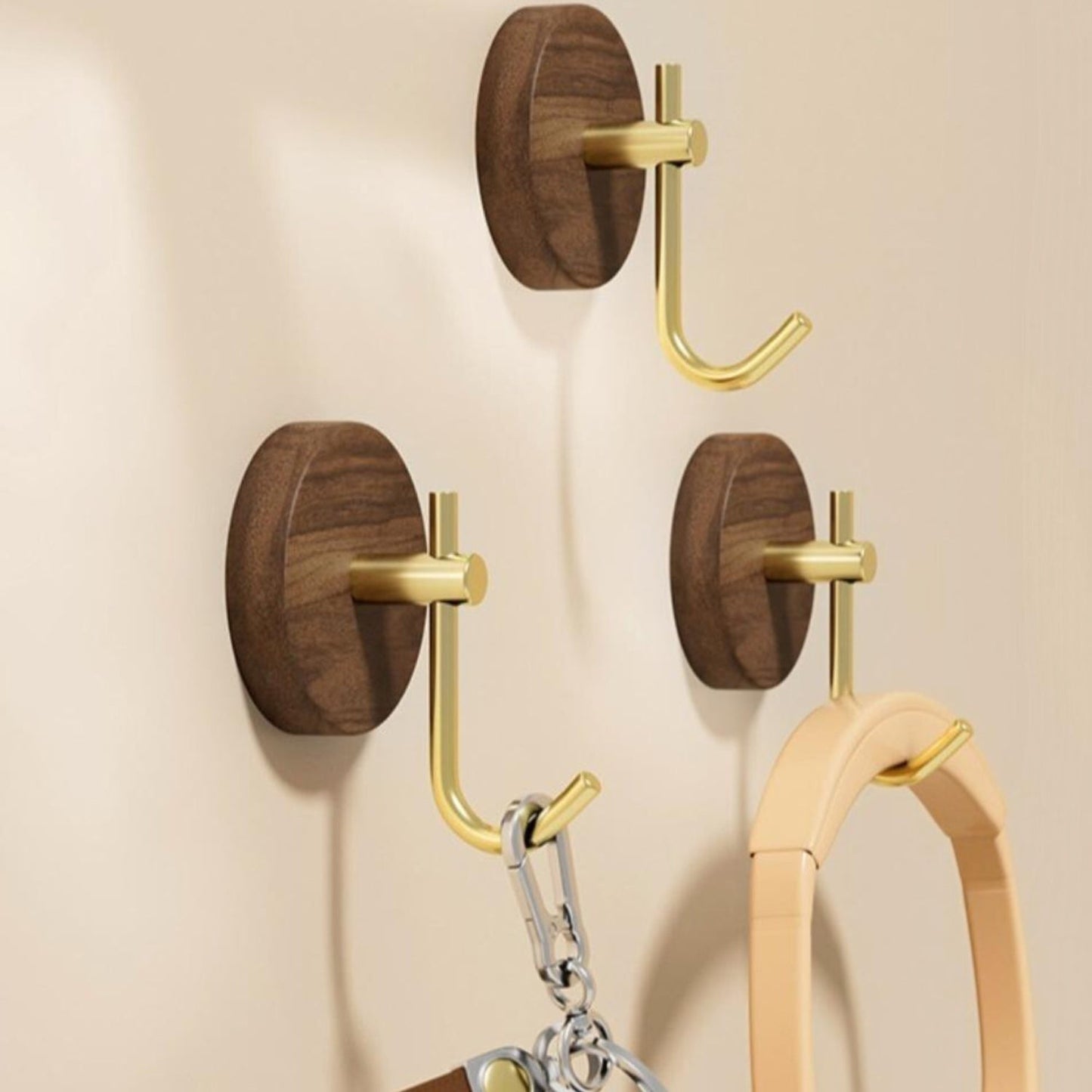 Ciro Muurhaak - Houten, Zelfklevend Ronde Design 2