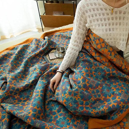 Ciroxa Deken - Zeslaagse Biologisch Katoen, Kleurrijk Patroon 5