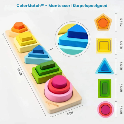 ShapeWise™ – Slim leren met vormen en kleuren - Montessori hout speelgoed