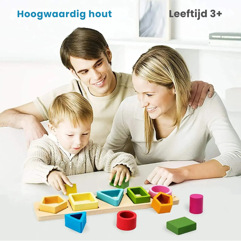 ShapeWise™ – Slim leren met vormen en kleuren - Montessori hout speelgoed