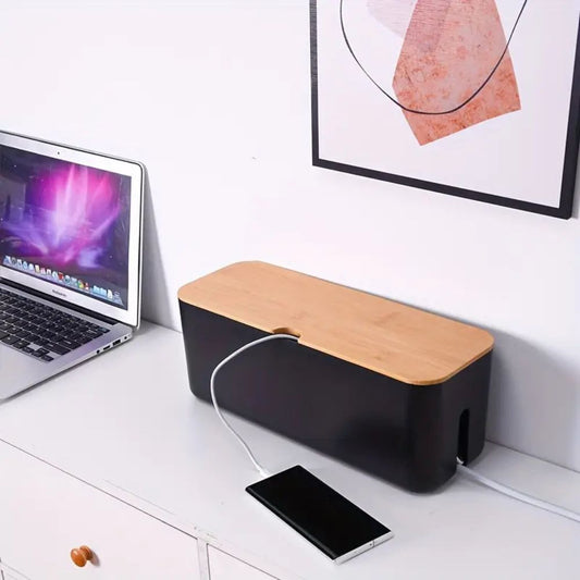 Corda Kabelbox - Bamboe Deksel, Geventileerde Basis 0